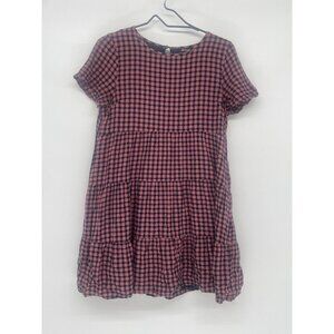 Madewell Red and Black Checkered Mini Dress